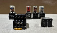 5x Pack Lot Omron PYF14A-E 14 Pin Relay Socket w/ MY4 DC24 Ice Cube Relay 24 VDC