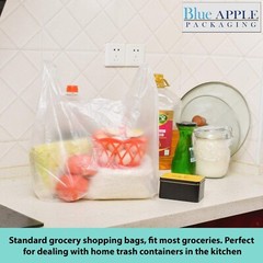 T-Shirt Plastic Shopping Bags | Plastic Disposable Grocery Many Color Plain Bags