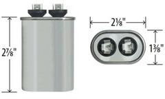 12.5 uf / Mfd x 370 VAC Genteq GE Replacement Oval Capacitor C312L / 27L572