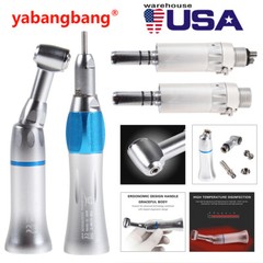 Dental Slow Low Speed Handpiece Contra Angle Straight Air Motor 2/4 Holes E-Type
