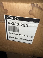 First Company 9-320-283 REPLACEMENT COIL FOR 18raq-rcw-hp/rvt
