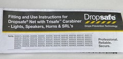Dropsafe Net Model: 8500327 25KG (55LBS) for Overhead Fixtures With RFID Tag