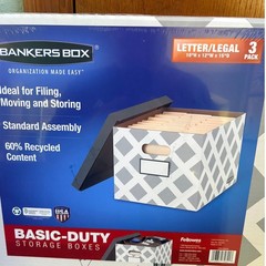 Bankers Box 30-Pack Basic Duty File Storage Boxes w/ Lids Letter/Legal FREE SHIP