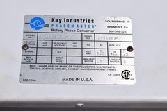 Kay Industries Rotary Phase Converter, 3 HP, 230v-460v USA