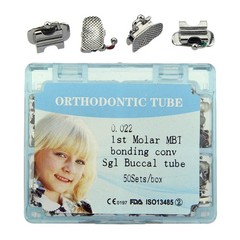 Dental Orthodontic Buccal Tubes 1st 2nd Molar Tubes MBT Roth 022 Bondable Single