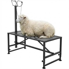 500lbs Goat & Sheep Stand 47×23 inch Livestock Stand 21″-33″ Height w/ Headpie
