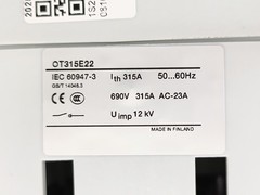 ABB Load Break Switch OT315E22P 1SCA022727R4270