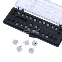 AZDENT Dental Orthodontic Ceramic Braces Bracket Roth MBT 0.018/.022 Hooks 3-4-5