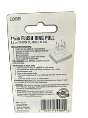 ACE 1-3/8″ Solid Brass Flush Ring Pull Handle with Steel Screws New 5300389