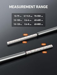 Pencil Tire Pressure Gauge (10-75PSI, 100PSI, 120PSI), Valve Caps with Case, Sta