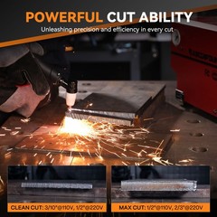 2026 ARCCAPTAIN Plasma Cutter Large LED Display 50Amps Cutter Machine 110/220v