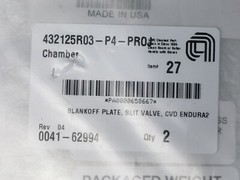 Applied Materials AMAT 0041-62994 BLANKOFF PLATE SLIT VALVE CVD ENDURA2