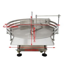 Bottles Accumulation Table39.3″ Dia. Bottle Turn Rotary Sorter w/Wheel 30.7″ H