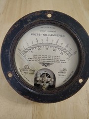 Jewell Milliamperes Direct Current Meter Gauge Pattern No 199 Steampunk