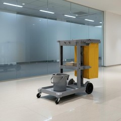 Hotel Linen Cart Easy to Maneuver Multifunctional Janitorial Cart for Janitors