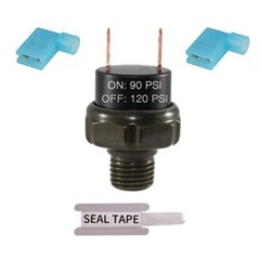 90-120PSI Air Pressure Switch Tank Mount Thread 1/4″ NPT 12V/24V For Train Horn