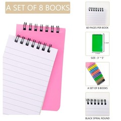 KTOJOY 8 Pack 3*5, Yellow, purple, green, brown, black, pink, blue, red