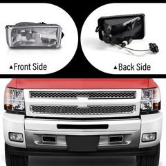Fog Lights with Harness for Chevy Silverado 2007-2013 OE Style Clear Lens