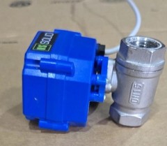 U.S. Solid Motorized Ball Valve 1/2 in SS 9-24V AC/DC