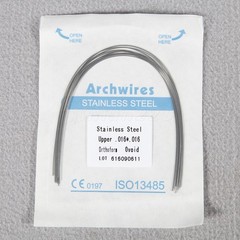 10 Packs/100pcs Dental Orthodontic Stainless Steel Rectangular Arch Wires Ovoid