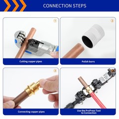 (Znkiok® 15Pack) 1/2 Press x 1/2 Pex Adapter Crimp Fittings,Copper Propress To P