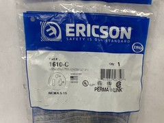 NEW Ericson Perma-Link 15A 125V 2 Pole 3 Wire 1 Phase Straight Connector 1610-C