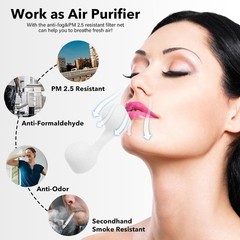 100 Pieces Nose Plug Filter Disposable Nose Dust Filters Sponge Nostril Filte…