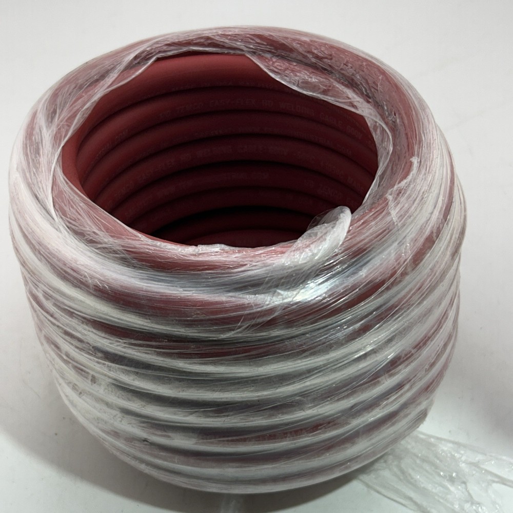 TEMCo 1/0 Gauge AWG 20 Ft Red Flexible Copper USA Welding Cable Battery Wire