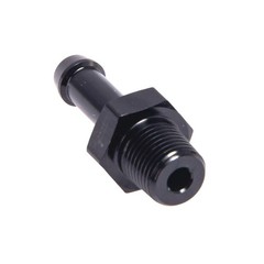 1/8″ NPT Male to 1/4″ Barb Fitting Adapter Straight Aluminum Black