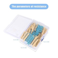 1W Metal Film Resistors Kit – 1220-Piece 122 Values 0.33Ω-2.2MΩ, ±1% Toleranc…