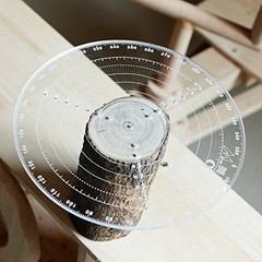 300mm/11.8 Inch Round Center Finder Compass Wood Turners Lathe Clear Acrylic