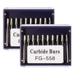 Dental Midwest FG #558 Straight Fissure Crosscut Carbide Burs 100Pk