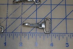*LOT OF 3 snap clasp hook clip 2″ long flat webbing 3/4″ clip-on attachment
