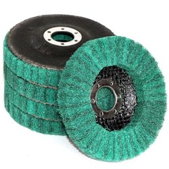 5x Nylon Flap Disc 4-1/2″ Metal Steel Cleaning Polishing Wheel Pad For Grinder