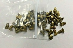 Brass 1117-65 Machine Screw Slotted Flat Head #8-32 x 3/8″ (Pack of 65)