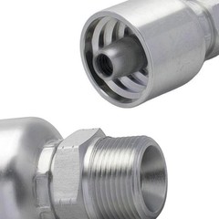 12 Pack 1/2″ NPTF Hydraulic Hose End Fittings, 1/2″ I.D. Hose x 1/2″ NPTF Male
