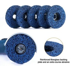 5”x7/8″ 5 Pack Poly Strip Disc Wheel Paint Rust Removal Clean Angle Grinder New