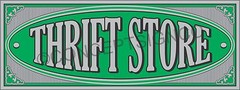 4’x10′ THRIFT STORE BANNER Outdoor Sign XL Resale Shop Furniture Clothing Sales