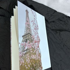 Hardcover Blank Eiffel Tower & Cherry Blossom Notebook Drawing & Journaling