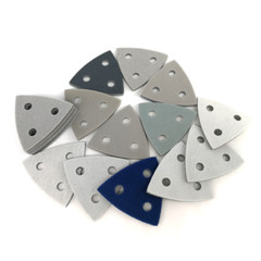 3 Hole 80mm Hook & Loop Mouse Sanding Discs Polishing Sponges Detail Sandpaper △