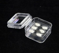 Dental Denture Hinged Display Box Film Membrane Storage Case False Teeth Case