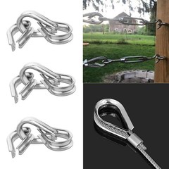 Cbtone 50 Pack M6 Stainless Steel Thimble For 1/4 Inch Diameter Wire Rope Cable