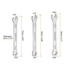 Thin Combination Wrench Set 5/32″ 3/16″ 13/64″ with 12 Point Ended