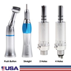 Dental Low Speed Handpiece Air Motor Push/Latch Contra Angle Straight