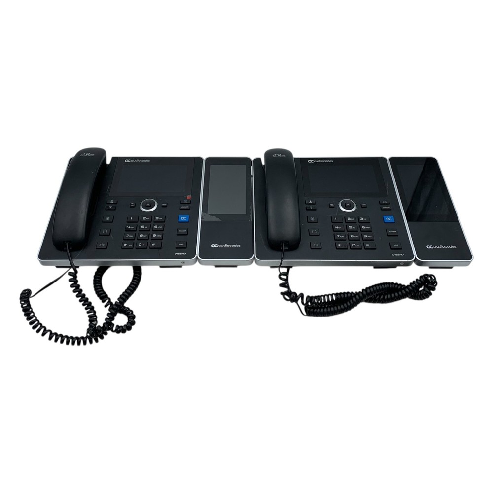 Lot of 2 AudioCodes C455HD, Microsoft Teams IP Phone 5” Color Touch Screen Phone