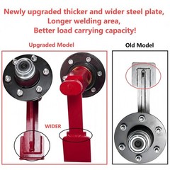 2-Pack 15000lbs Shipping Container Wheels，6×5.5 Lug，Heavy-Duty Container Axles
