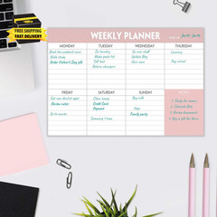 Weekly Planning Pad – Tear off to Do List Pad with Daily Schedule & Calendar, 52