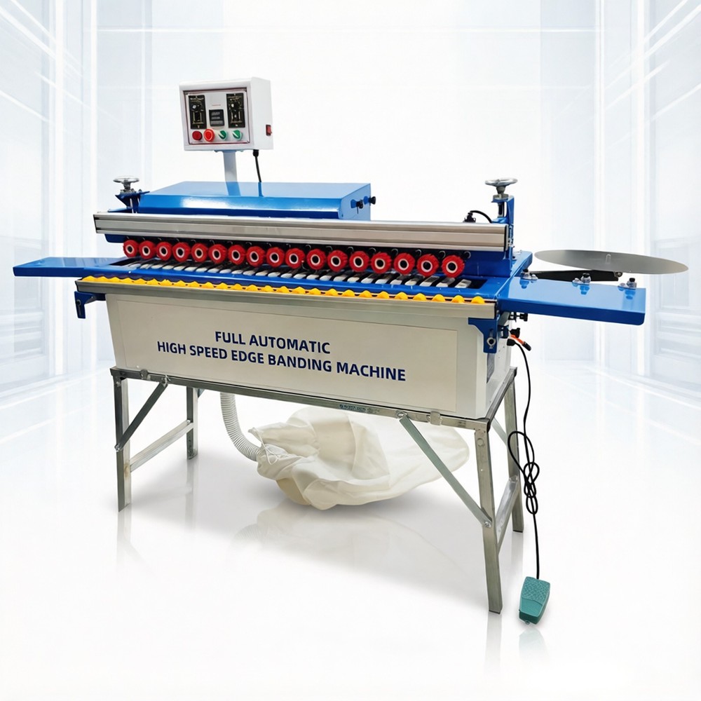 Electric Woodworking Automatic Curved Straight Line Edge Banding Machine 110V