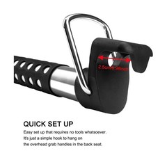 Beinhome Rubber Car Clothes Hanger Bar, Expandable Heavy Duty Car Clothes Rac…