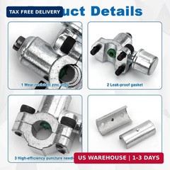 10pcs BPV-31 Piercing Valve & 10 Hex Key & 20 Adapter, Refrigerator Line Tap Val